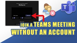 HOWTO Join a Teams Meeting WITHOUT an Account join as guest [upl. by Audrie]