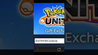 Pokemon Unite Gift 🎁 Code pokemonunite giftcode trending viralvideo [upl. by Ynamrej409]