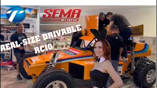 SEMA SHOW 2023  REALSIZE DRIVABLE Team Associated RC10 OffRoad buggy 雷虎科技電動越野車 [upl. by Enneyehs438]