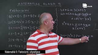 Faktorizimi i shprehjeve Matematikë 9 [upl. by Saihtam]