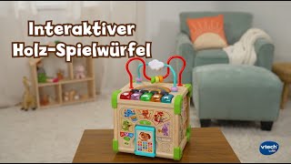 Interaktiver HolzSpielwürfel  Democlip von VTech [upl. by Anirrok283]