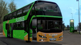 ETS2 2020 Neoplan Skyliner Showcase  Link  Bustrip Milan to Paris [upl. by Aibar]