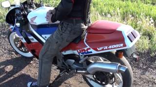 Honda VFR 400 sound [upl. by Cirdec417]