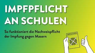 Impfpflicht an Schulen So funktioniert die Nachweispflicht der Impfung gegen Masern [upl. by Ellives]