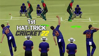 1st Hat trick wicket in Cricket 22  Ravichandran Ashwin hat trick [upl. by Akerdal]