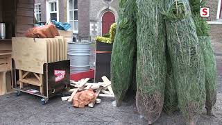 Nostalgische kerstmarkt wordt opgebouwd 12 december 2023 [upl. by Polad]