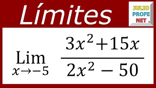 LÍMITES ALGEBRAICOS  Ejercicio 4 [upl. by Eirolav523]