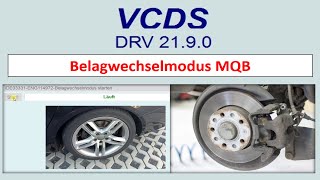 Elektrische Handbremse zurückstellen  EPB zurückstellen  MQB  VW AUDI SEAT SKODA  VCDS Diagnose [upl. by Hadleigh]