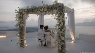 HampH a luxurious elopement day at Dana villas Hotel Santorini  Vanilla Sky Weddings [upl. by Anival]