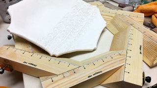 Creating a Textured Slab Platter from a Bamboo Tools Adjustable Octagonal Mold [upl. by Elene]