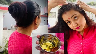 Mustard Oil Benefits  Mustard Oil Benefits For Hair  Hair Oiling  High Ponytail  Preity प्रेरणा [upl. by Obola]