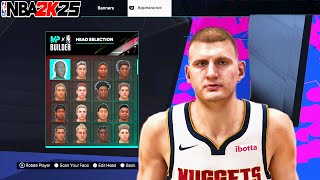 Nikola Jokic Face Creation NBA 2K25 [upl. by Oinigih752]