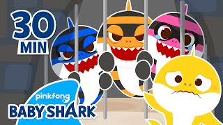 FREEZE Thief Shark Family is Caught  Compilation  Best Kids Stories  Baby Shark Official [upl. by Schnurr]