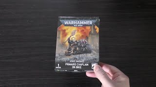 Space Marines  Primaris Chaplain on Bike  Unboxing WH40K [upl. by Gerek]