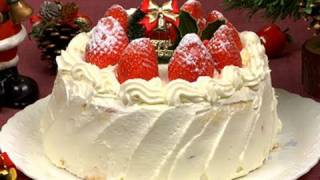 How to Make Christmas Cake Strawberry Sponge Cake Recipe  Cooking with Dog [upl. by Sarat]