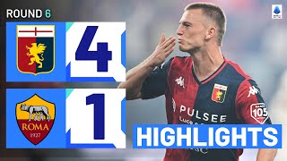 GenoaRoma 41  Unbelievable scenes at the Marassi Goals amp Highlights  Serie A 202324 [upl. by Layap]