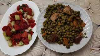 Вкусно е Да ми е сладко приятели Салата 🥗 и грах със свинско месо приготвено в съдове на Цептер 🍽️ [upl. by Anizor]