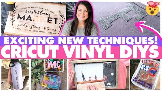 Youve gotta see these NEW Cricut Decor DIYs  Cricut beginner vinyl decal  stencil projects [upl. by Lehteb]