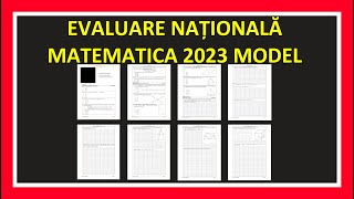 EVALUARE NATIONALA 2023 MATEMATICA MODEL REZOLVARE EXAMEN CLASA 8 MATEMATICA SUBIECTE EVALUARE 2023 [upl. by Tootsie]