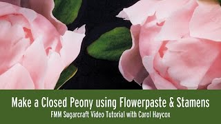 How to Make a Closed Fondant Peony Flower using Flowerpaste [upl. by Dalury]