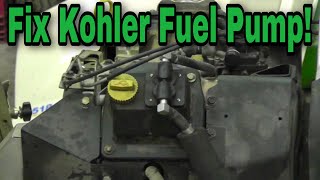 How To Fix Kohler Valve Cover Mounted Mechanical Fuel Pump  With Taryl [upl. by Ecire]