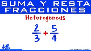 Suma y resta de fracciones heterogéneas  denominadores DIFERENTES [upl. by Avir75]