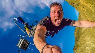 BUNGY JUMPING THE NEVIS BRIDGE 500FT w Toddy Smithy [upl. by Sarnoff]