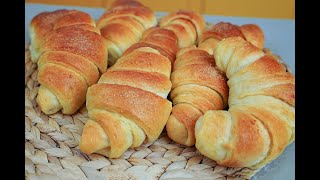 CORNETTI SFOGLIATI FATTI IN CASA croissant con la sfoglia [upl. by Reivad]