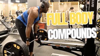 Full Body Workout Compound Exercises  Pre Workout Meal [upl. by Tanny23]