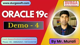 ORACLE 19c tutorials  Demo  4  by Mr Murali On 18092024 8AM IST [upl. by Chrystel]