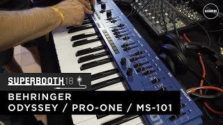 Behringer Odyssey Pro One MS 101  новые синтезаторы Superbooth 2018 [upl. by Sperling]