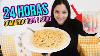 24 horas comiendo por 1€  I Only Spend €1 Food for 24 Hours Challenge Natalia [upl. by Eirual516]