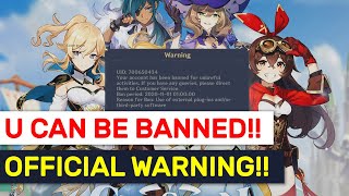 Dont Get BANNED NEW Official Warning On Signature Message  Genshin Impact [upl. by Nereus]