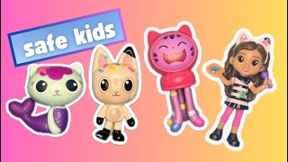 Cakey DJ Catnip MerCat Pillowcat Gabbys Dollhouse Toy Matching Game Learn Safe Kids Educational [upl. by Platt]