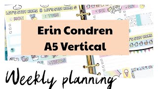 ERIN CONDREN PLAN WITH ME  A5 AGENDA COMPACT VERTICAL LAYOUT  STAY AT HOME MOM [upl. by Yeleek]