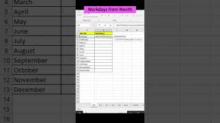 How to find Workdays in excel workdays shortvideos excelfunctions exceltips viralshort [upl. by Chansoo]