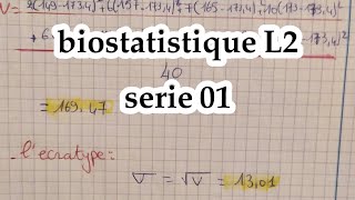 biostatistique L2 SNV série TD 1 [upl. by Marabelle]