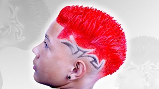 RED STRAIGHT HAIR 🔴 Cabelo vermelho arrepiado  Freestyle [upl. by Hector]