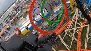 Olympia Looping Barth Onride Oktoberfest München 2022 FULL HD [upl. by Namurt]