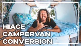 4 Day Toyota HiAce Campervan Conversion 🚐 Inc Build Links  Stoked For Travel [upl. by Fernanda968]