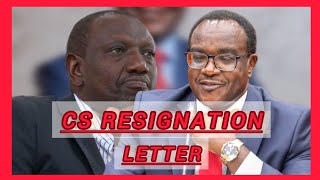 BREAKING NEWS NEW CS RESIGNATION LETTER BOMBSHELL SHOCKS RUTO AS OVER 10 SCHOOLS BURNED IN 1 WEEK [upl. by Dazhehs481]