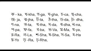 Bengali Alphabet Learning  Bornomala  Banjonborno  How to write Bengali Consonants Alphabets [upl. by Amsab]