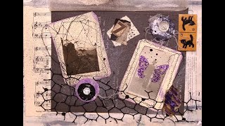 💜 Halloween im August Violet Lila 💜 Junk Journal aus einem Stoffmusterbuch Teil 2 🕸🕷🦉 [upl. by Nieberg]