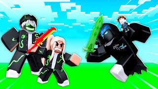 I Trained My LITTLE SISTER to BEAT This STREAMER Roblox Bedwars [upl. by Amhsirak]