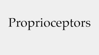 How to Pronounce Proprioceptors [upl. by Ottilie]