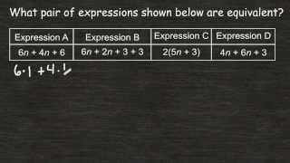 Determining Equivalent Expressions Using Substitution [upl. by Quintessa]