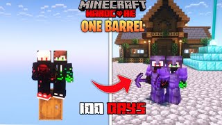 We Survived 100 Days On ONE BARREL Only World In Minecraft Hardcore  Duo 100 Days [upl. by Beatrix]