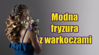 Modna fryzura z warkoczami Modny kuc z falami [upl. by Lladnor]