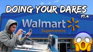 DOING YOUR DARES IN WALMART 4 AIRHORN INTERCOM GALLON SMASHING [upl. by Nitreb]