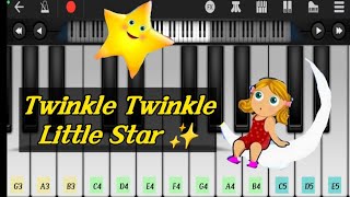 Easy Piano Twinkle Twinkle Little Star slowed [upl. by Atnad]